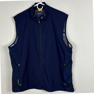 Polo Golf Ralph Lauren Navy Blue Packable Vest Mens Size XL Water Resistant Coat
